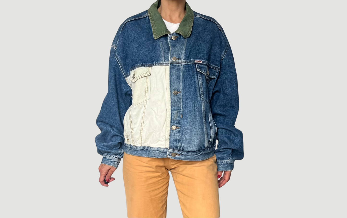 Vintage blue & White Denim jacket by Forage