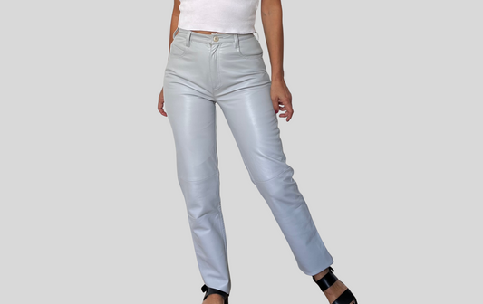 Gray Leather trousers