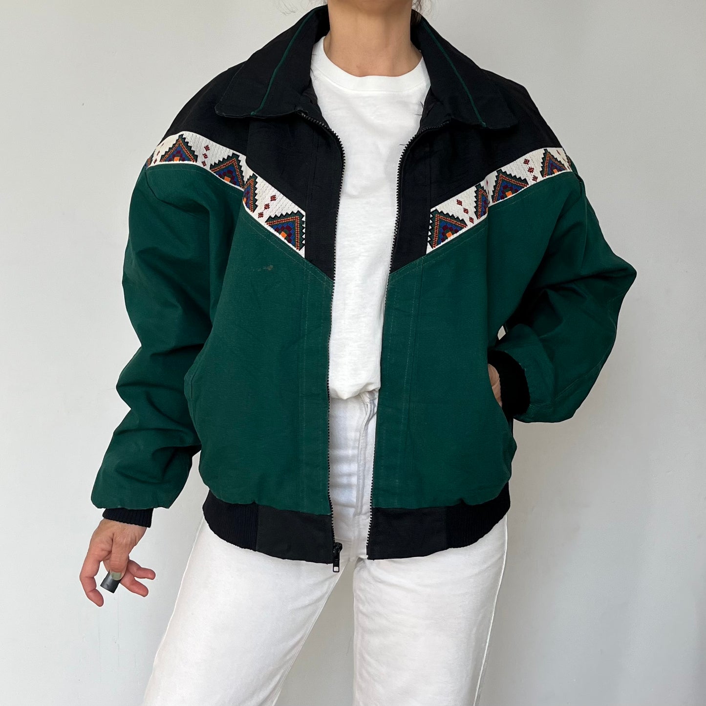 Vintage Ethnic Bomber Jacket