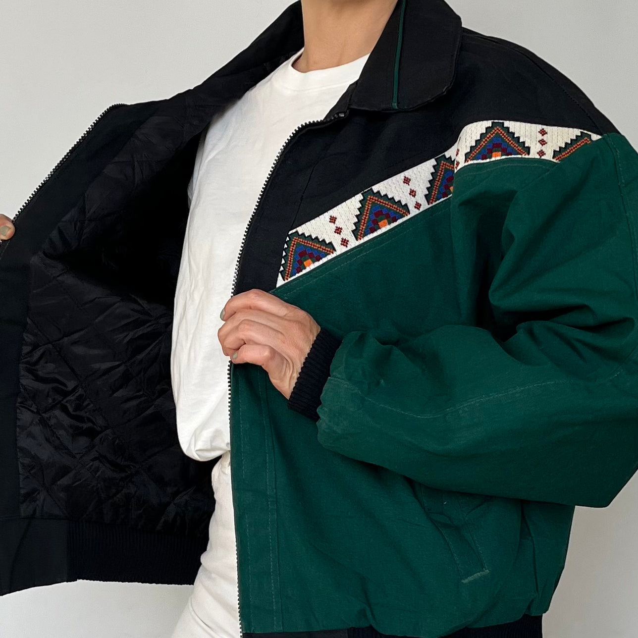 Vintage Ethnic Bomber Jacket