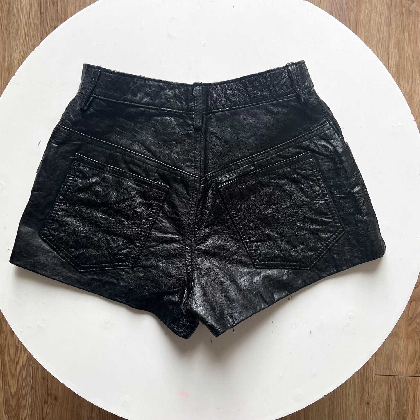 Black Leather Shorts