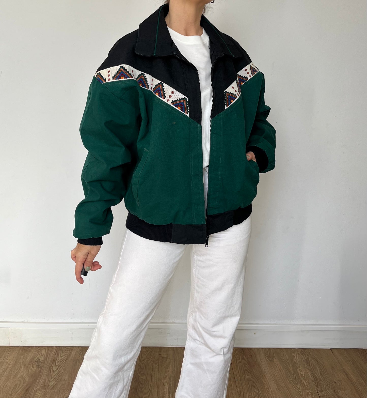 Vintage Ethnic Bomber Jacket
