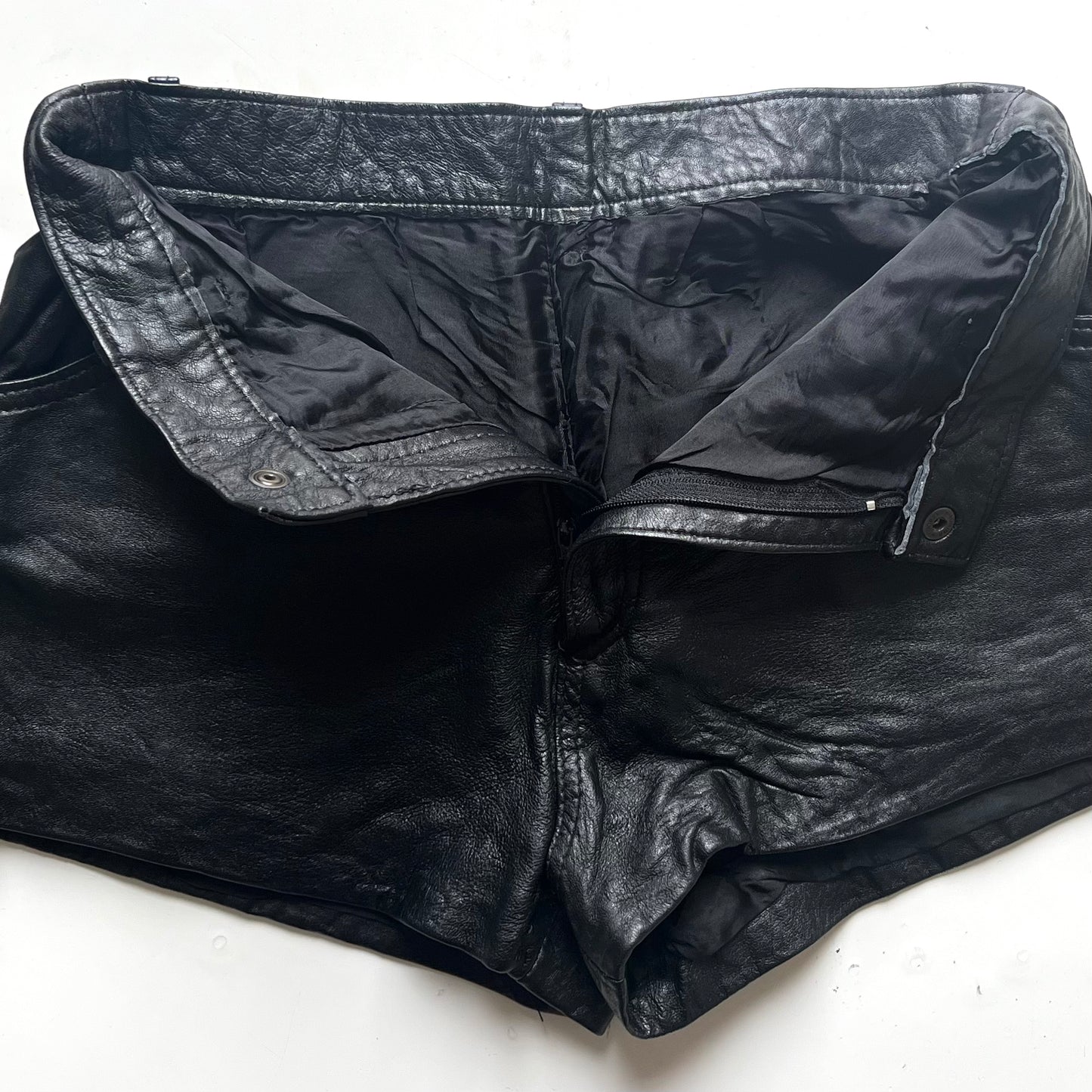 Black Leather Shorts