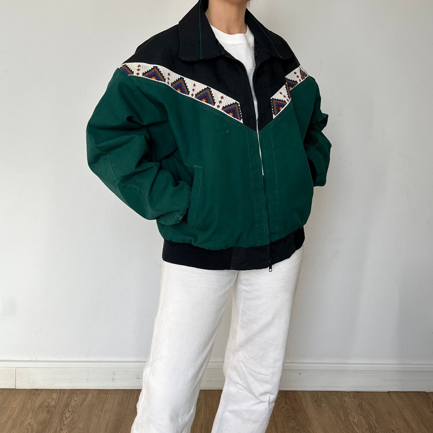 Vintage Ethnic Bomber Jacket