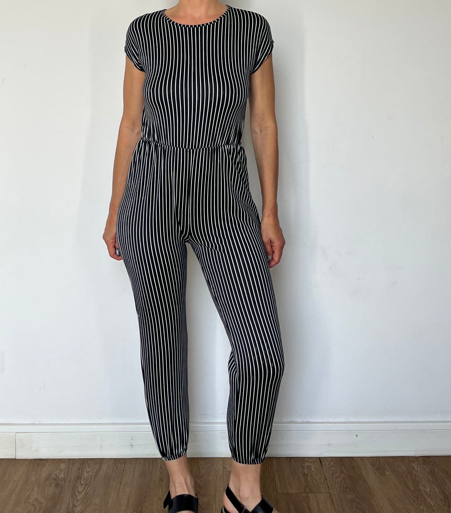 Vintage Striped Jumpsuit