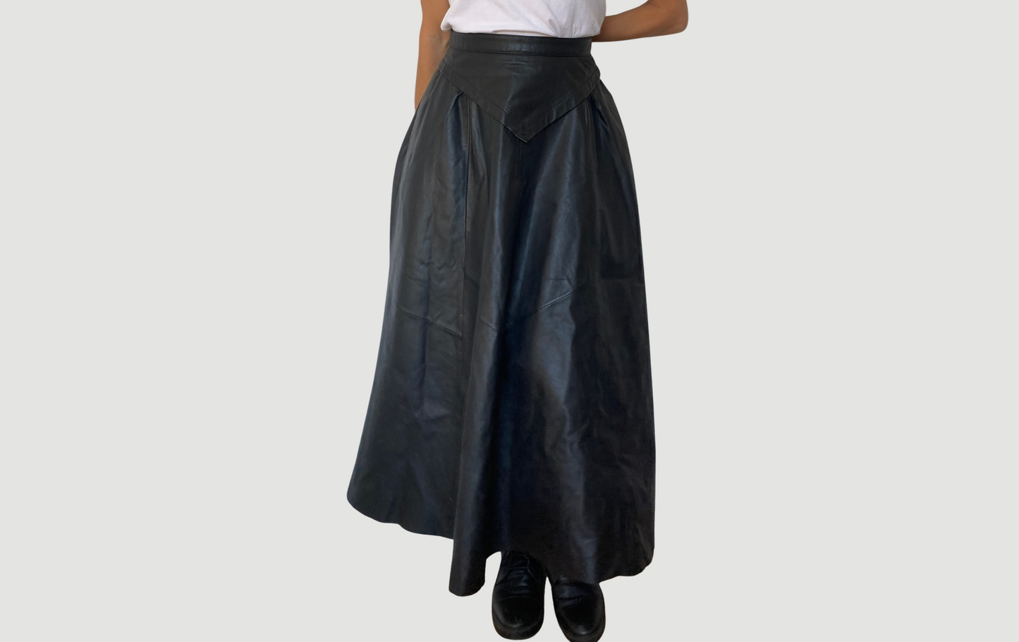 Maxi leather skirt