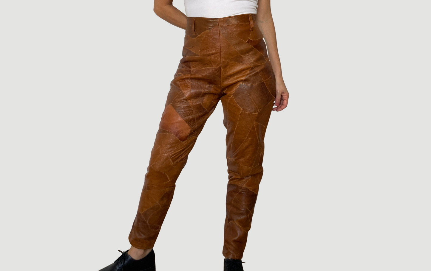 Patchwork Leather trousers