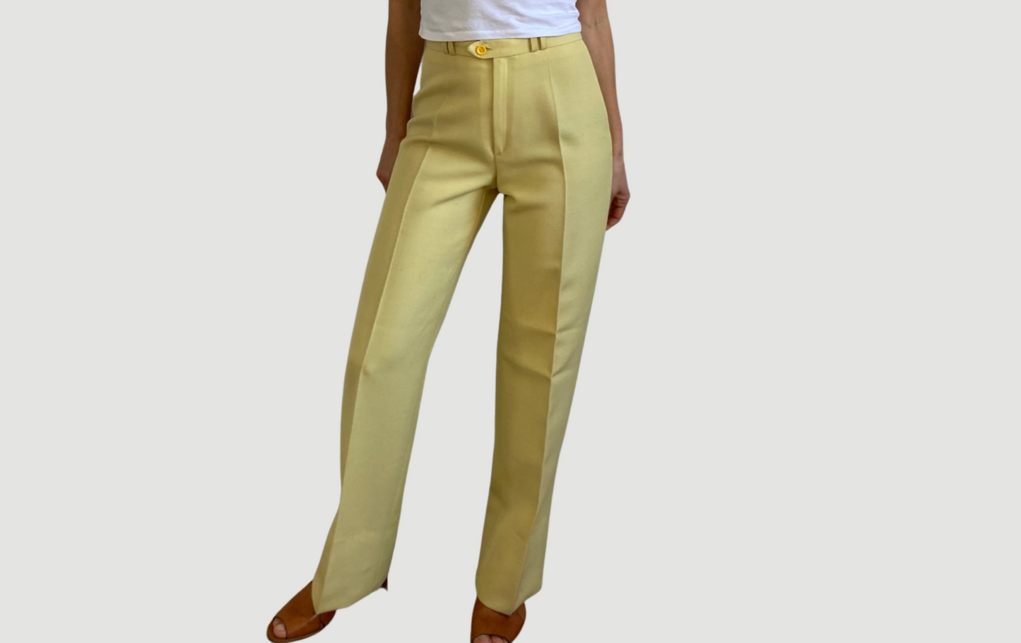 Wool Yellow Trousers