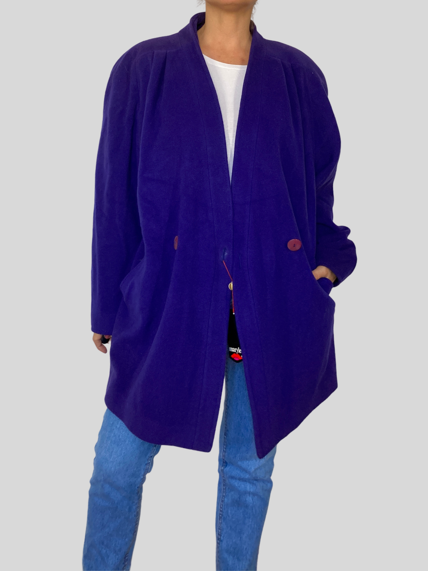 Old Stock Wool Purple Overcoat