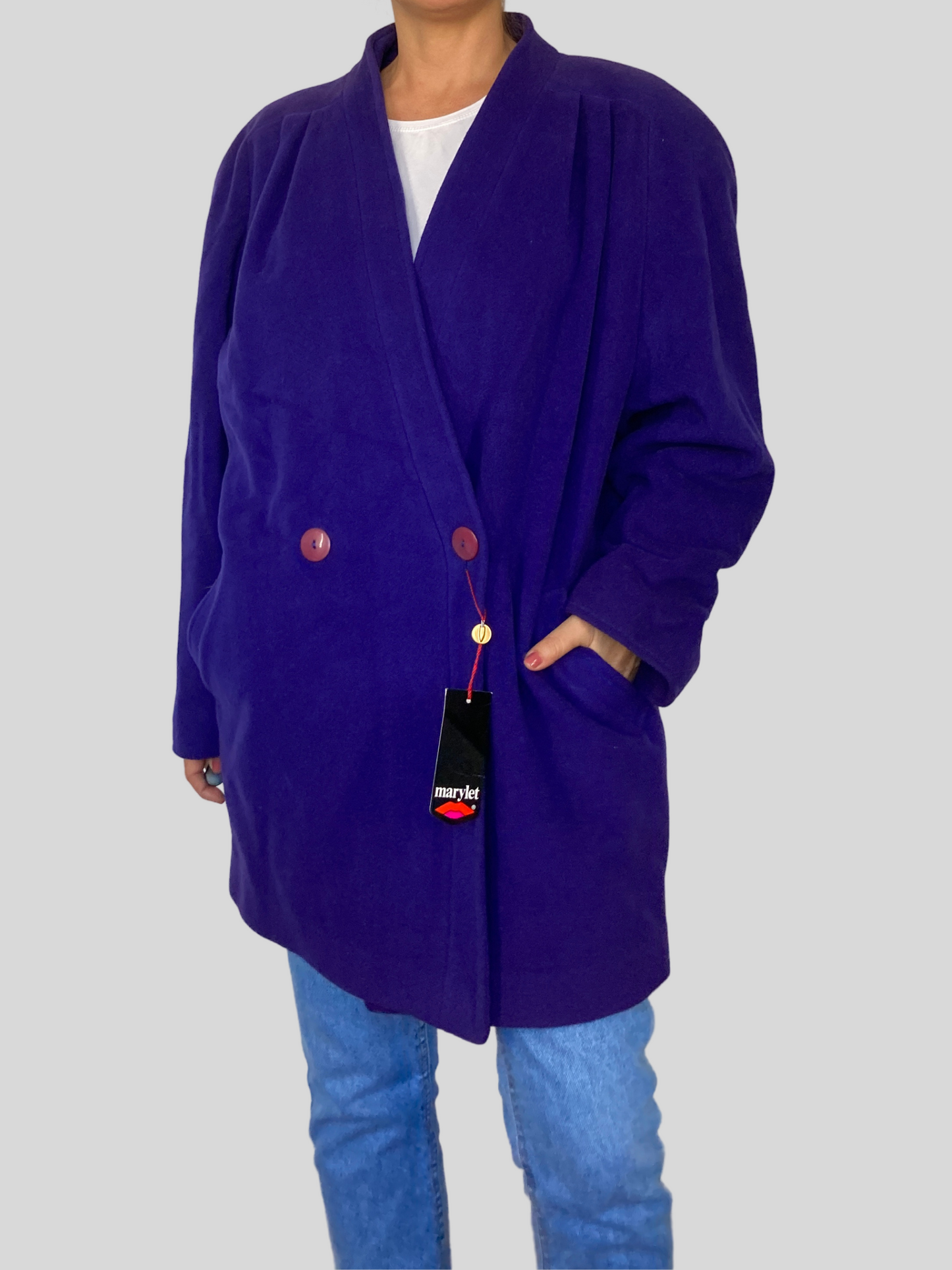 Old Stock Wool Purple Overcoat