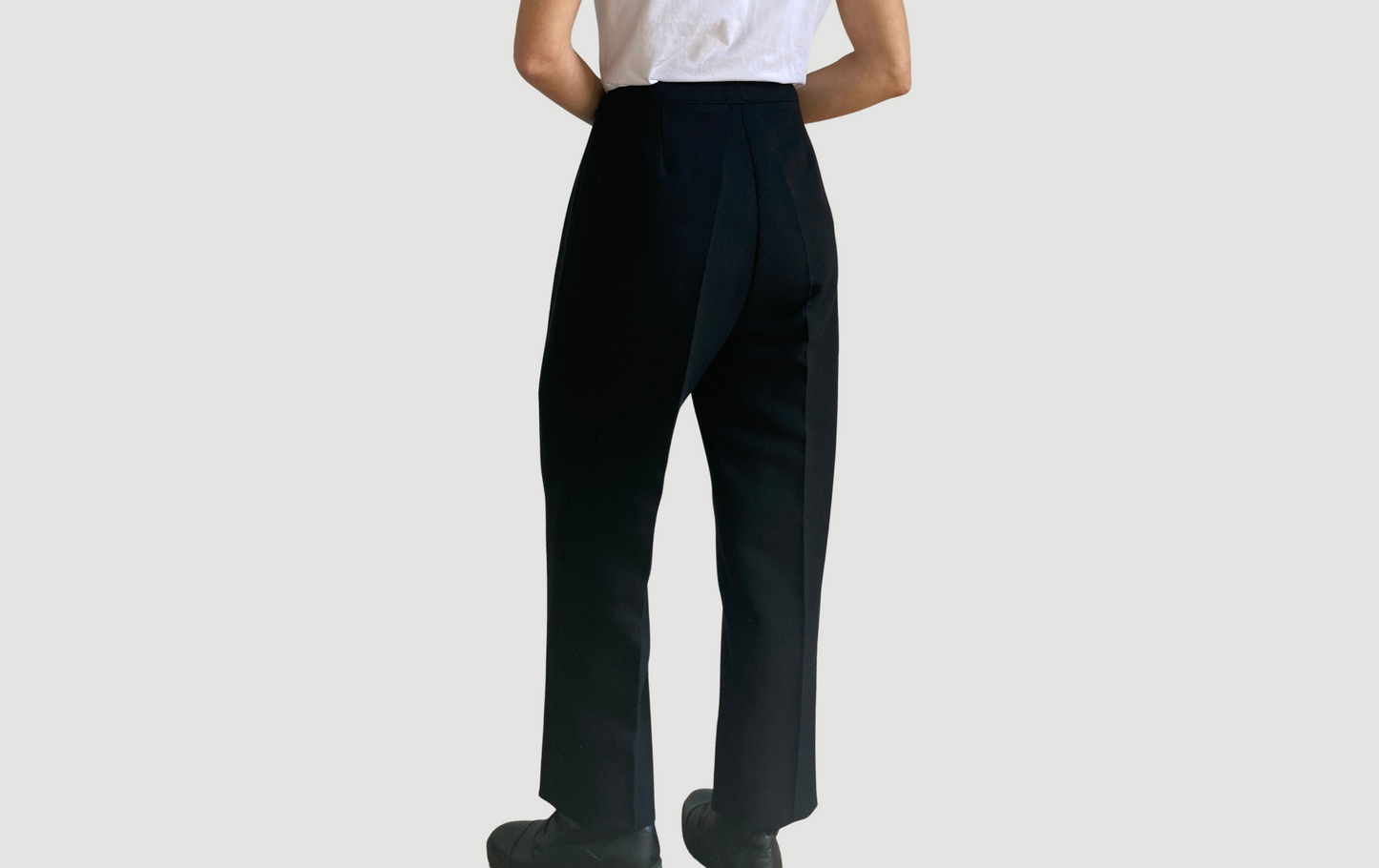Black wool pants