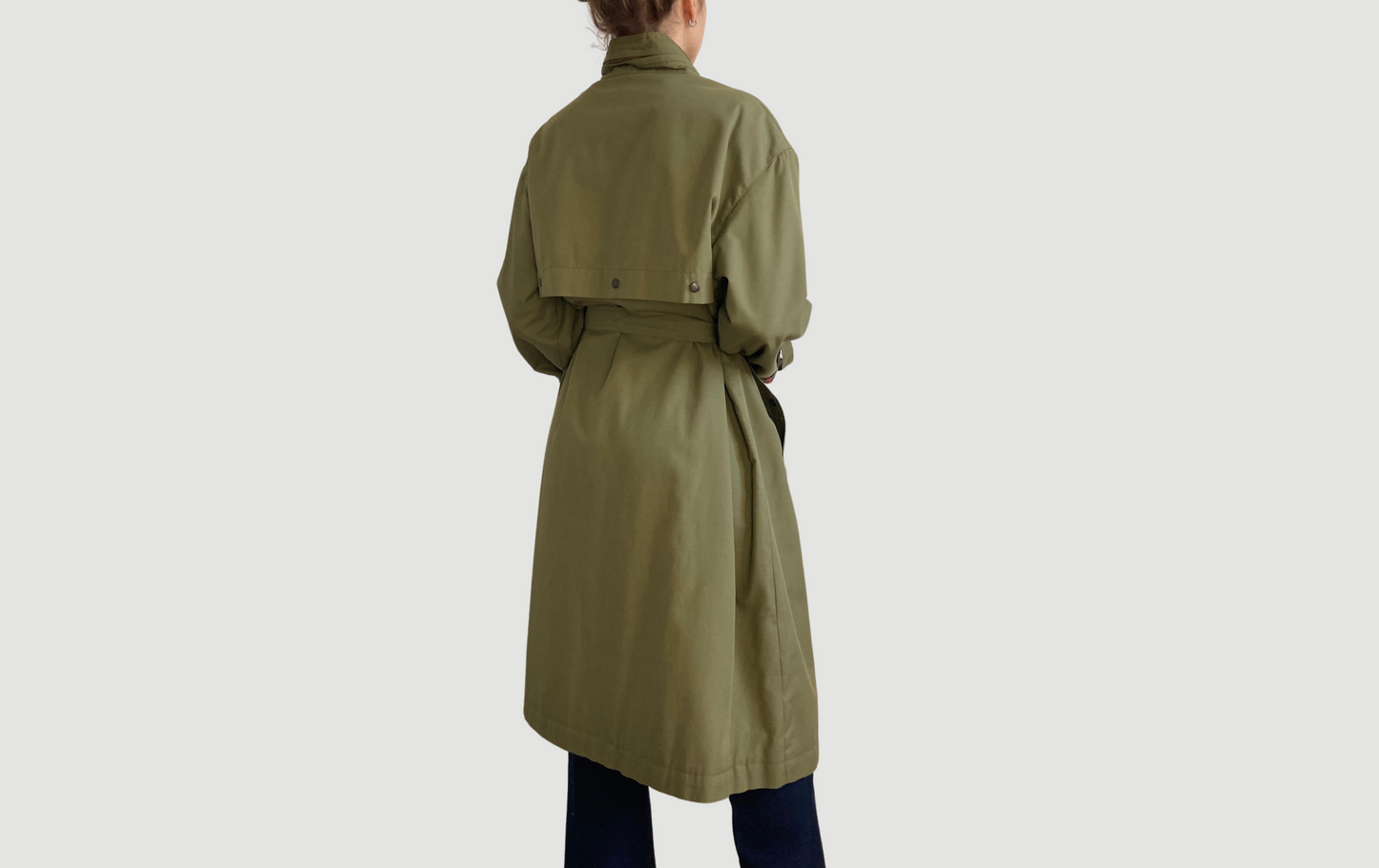 Green Long Trench Coat