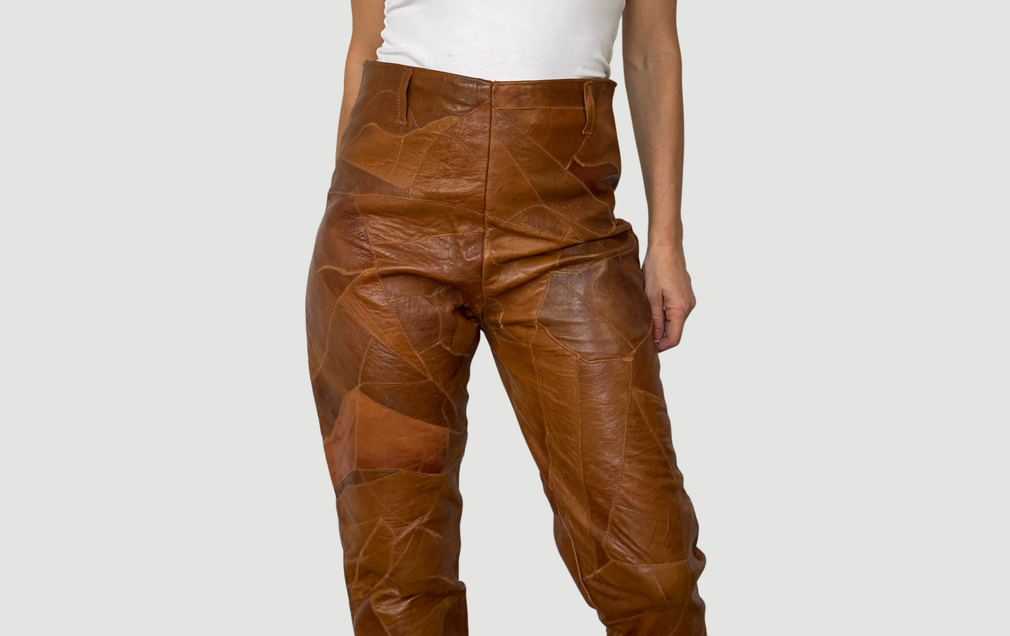 Patchwork Leather trousers