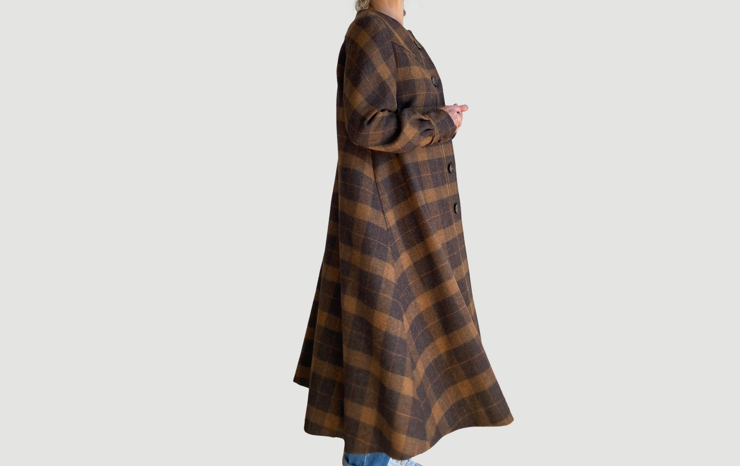 Long Plaid Coat