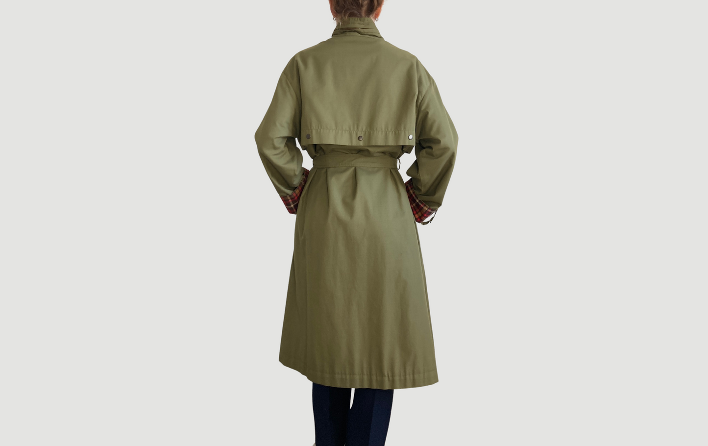 Green Long Trench Coat