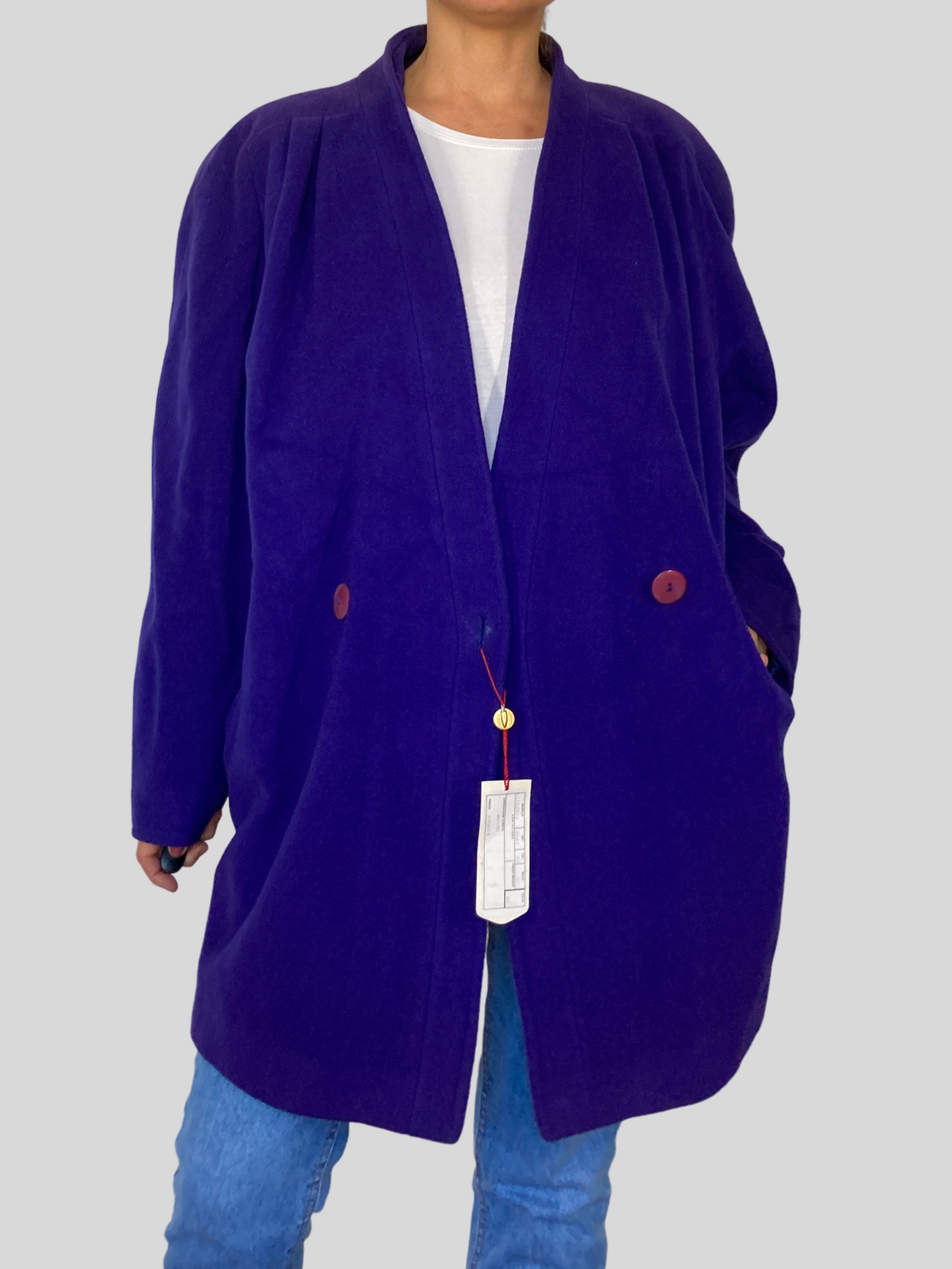 Old Stock Wool Purple Overcoat