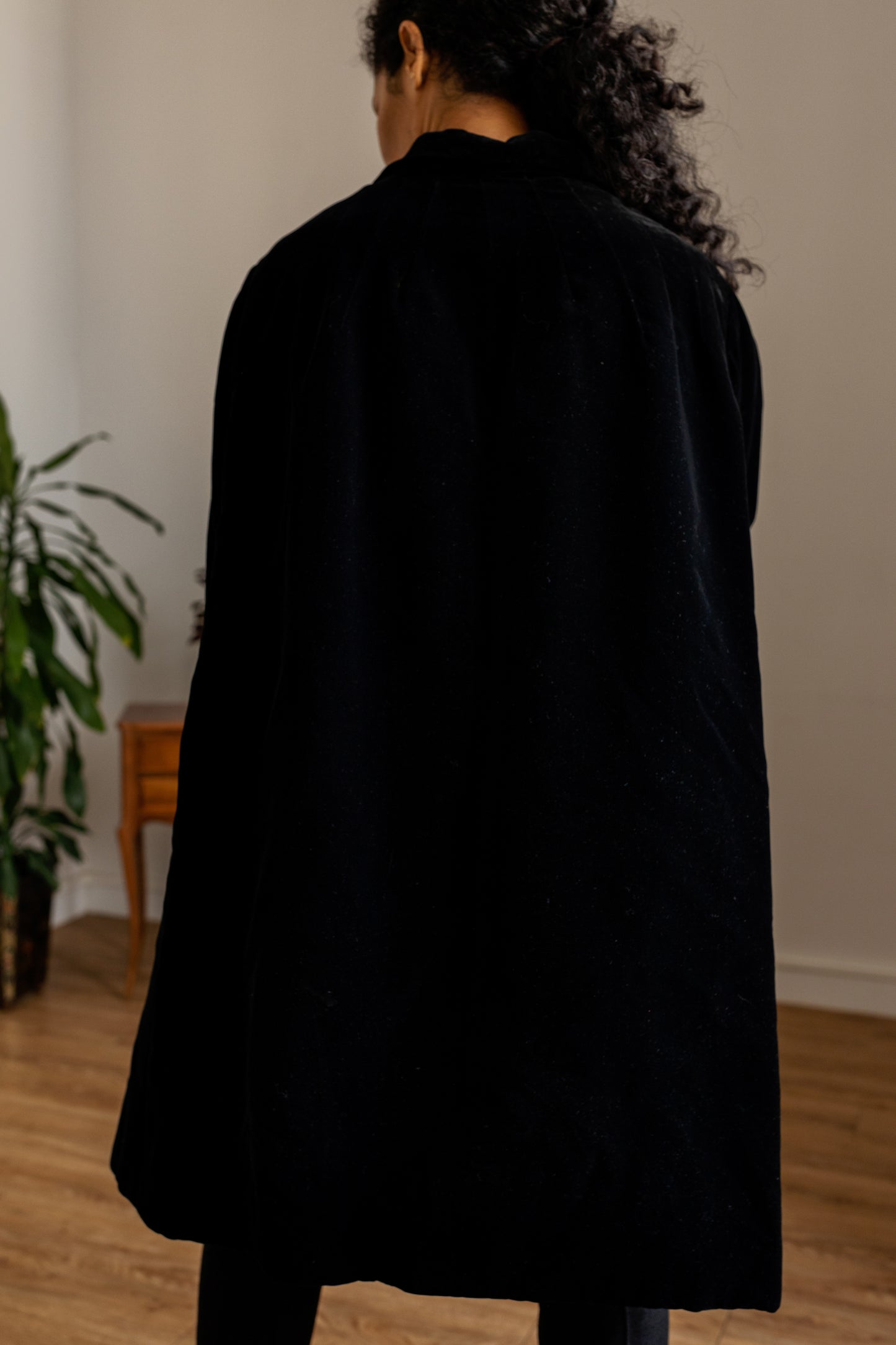 Black velvet Coat