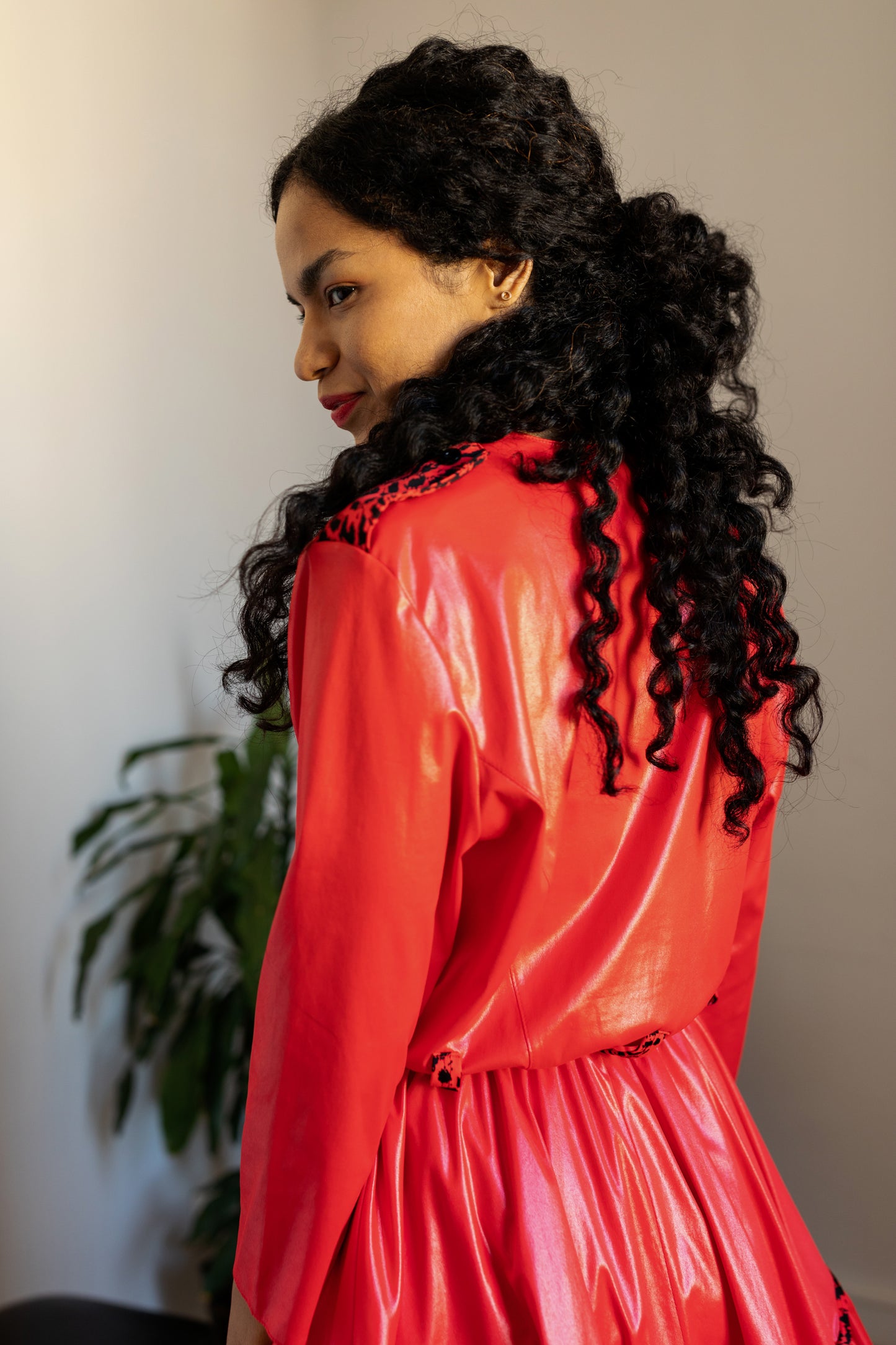 Vintage red western dress