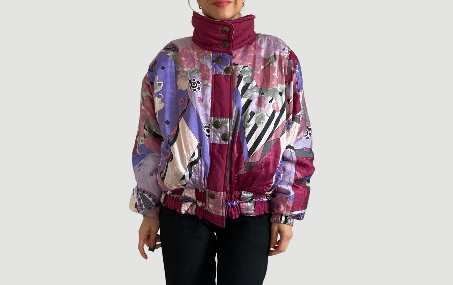 Multicolour ski jacket