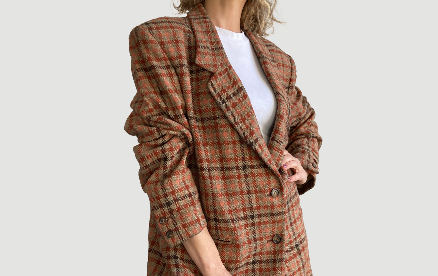 Unisex Plaid Blazer