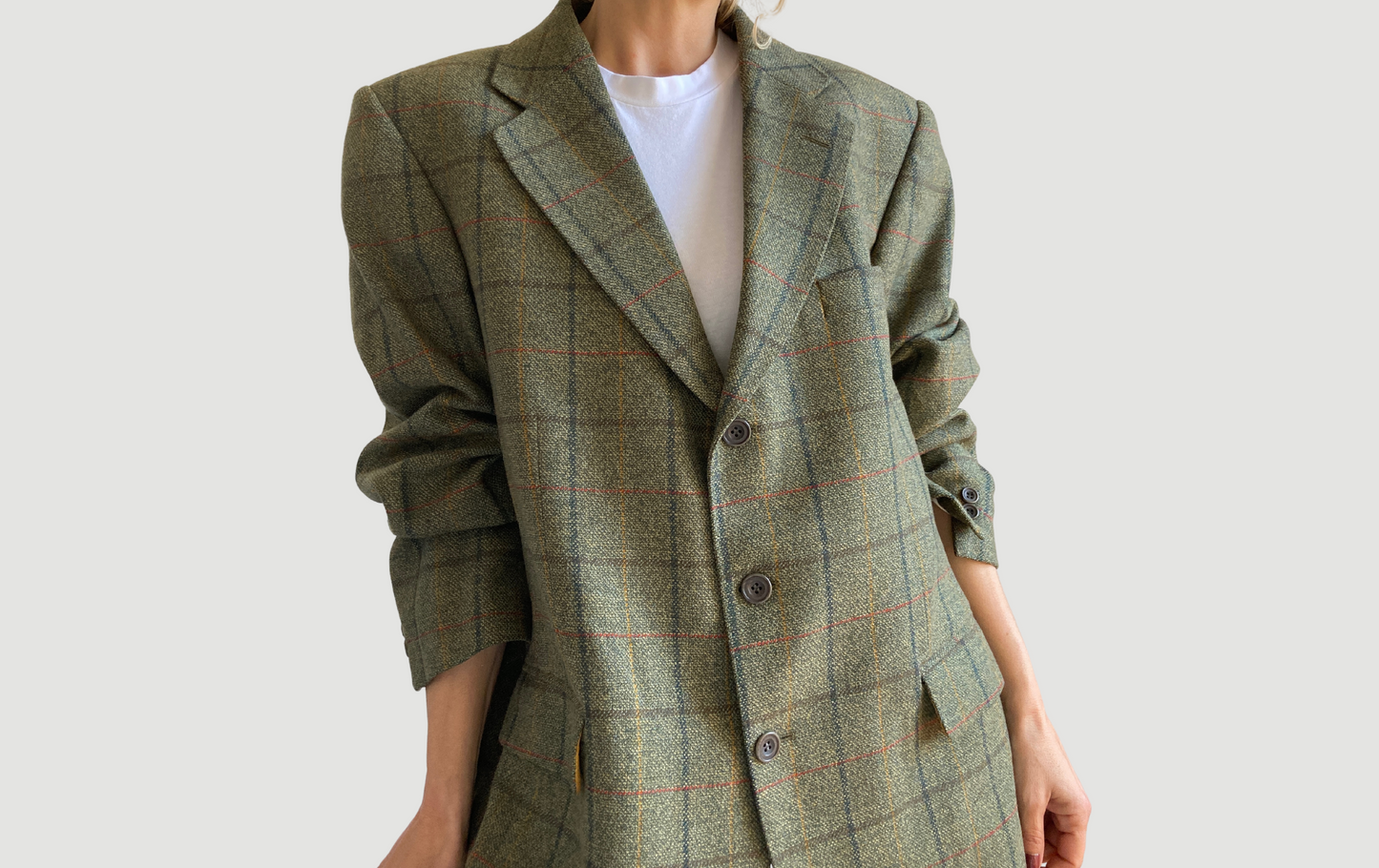 Plaid Wool Blazer