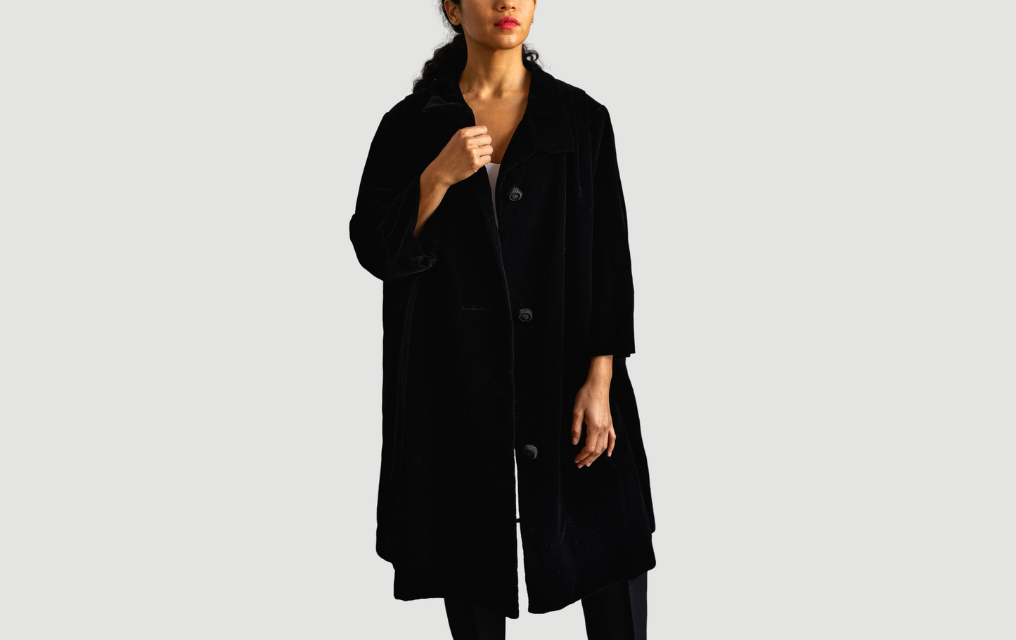 Black velvet Coat
