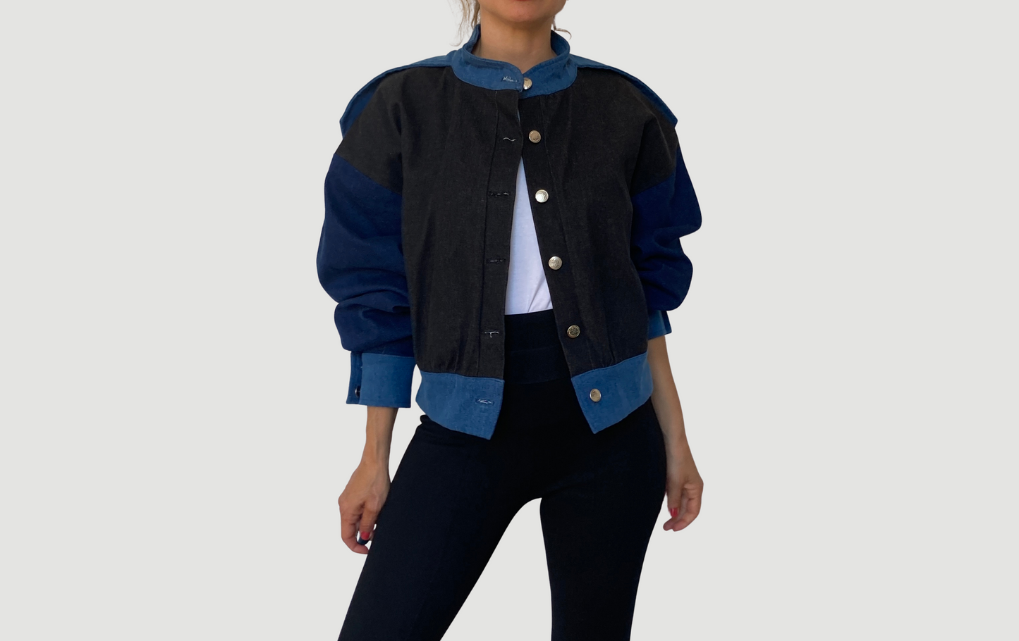 Crop denim jacket