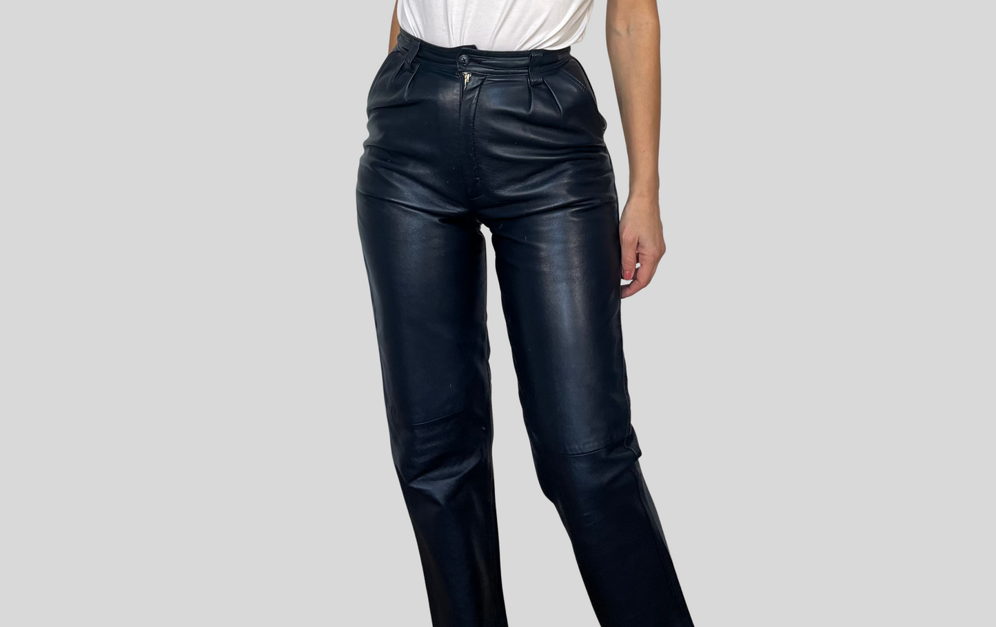 Blue Leather trousers