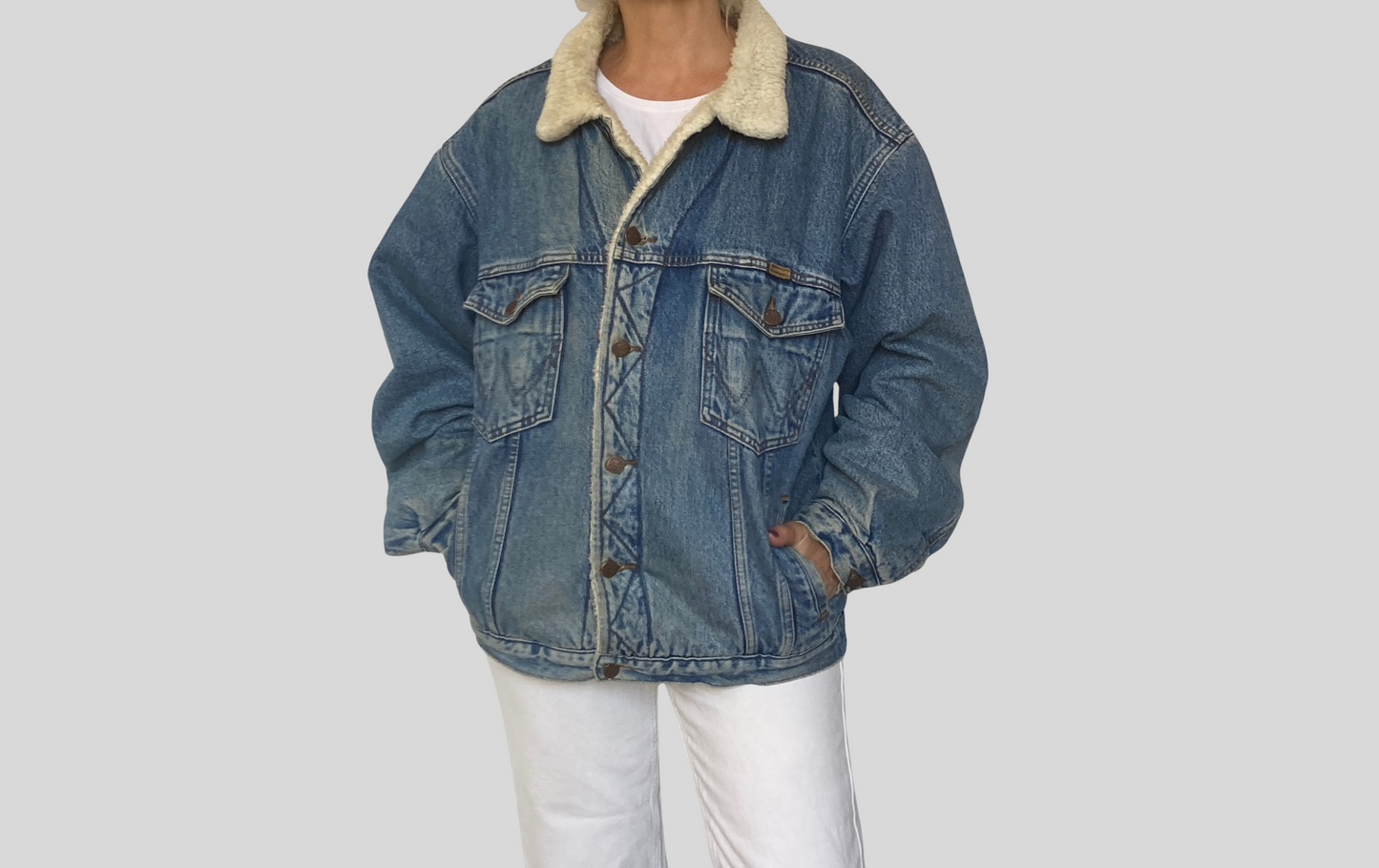 Sherpa denim Wrangler jacket