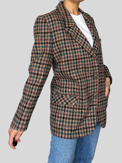 Plaid Wool Blazer