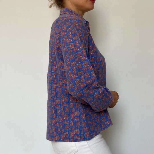 Purple paisley blouse