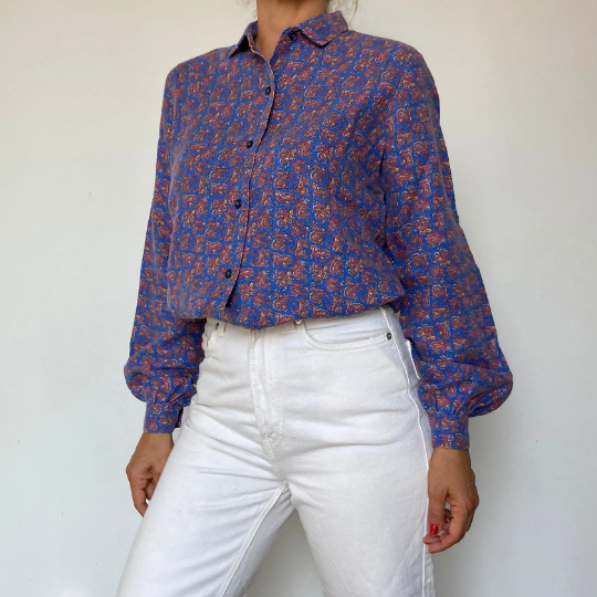 Purple paisley blouse