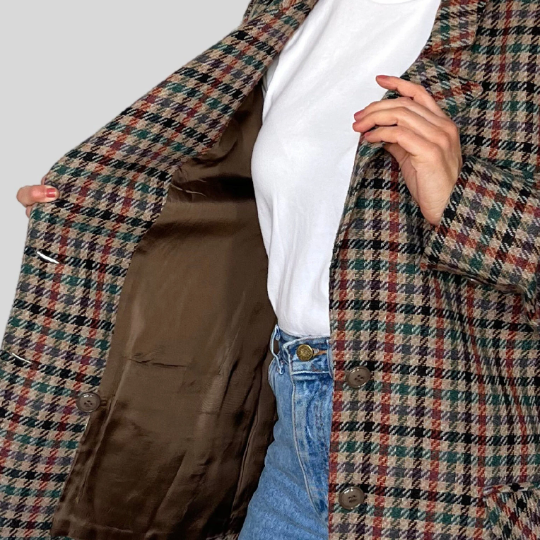 Plaid Wool Blazer
