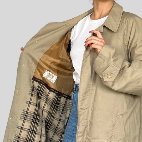 Vintage Beige Trench Coat