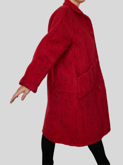 Red Long Wool Coat