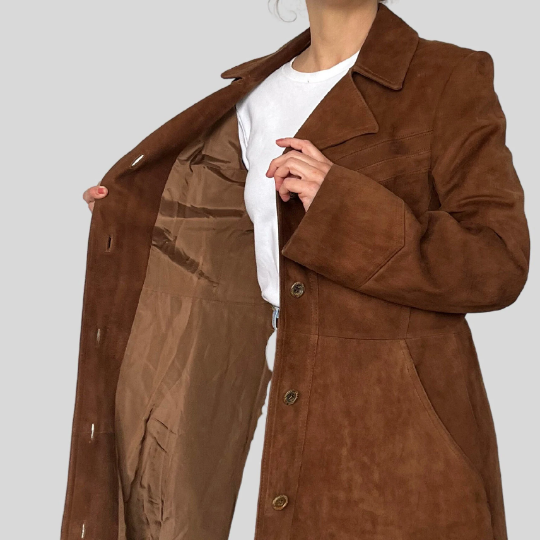 Vintage Long Suede Jacket