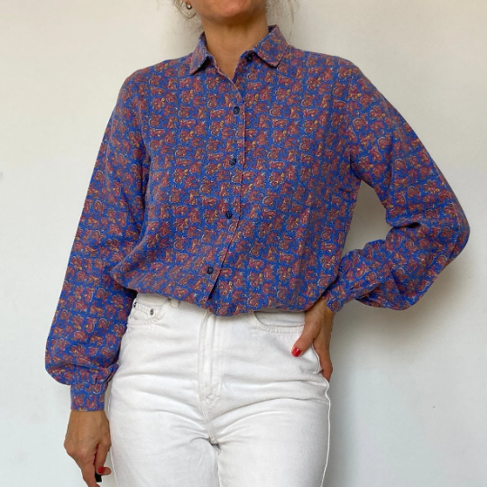 Purple paisley blouse