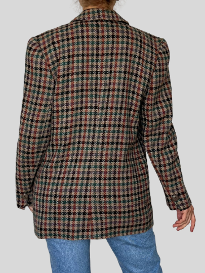Plaid Wool Blazer