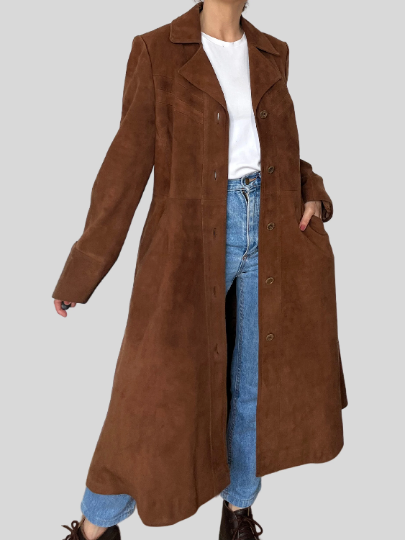 Vintage Long Suede Jacket