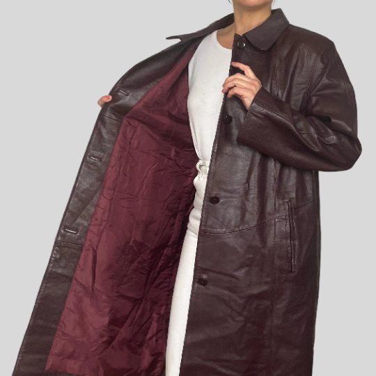 Burgundy leather Jacket