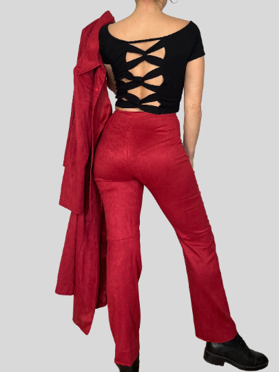 Vintage Two pieces Burgundy Suit
