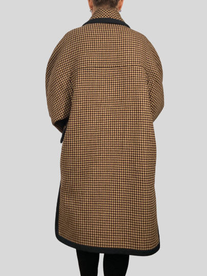 Herringbone Maxi Wool coat