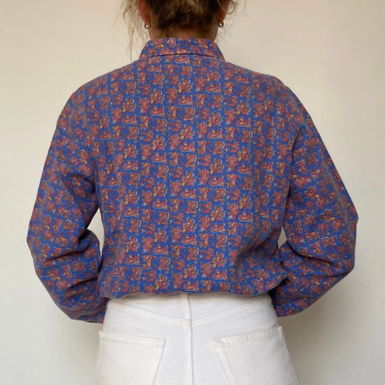 Purple paisley blouse