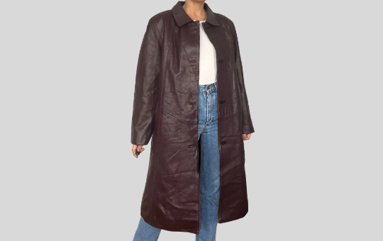 Burgundy leather Jacket