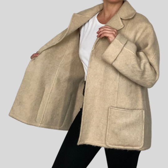 Wool Beige Coat