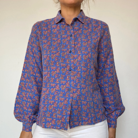 Purple paisley blouse