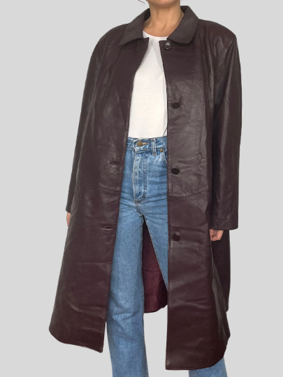 Burgundy leather Jacket