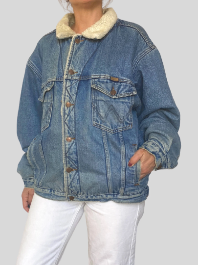 Sherpa denim Wrangler jacket