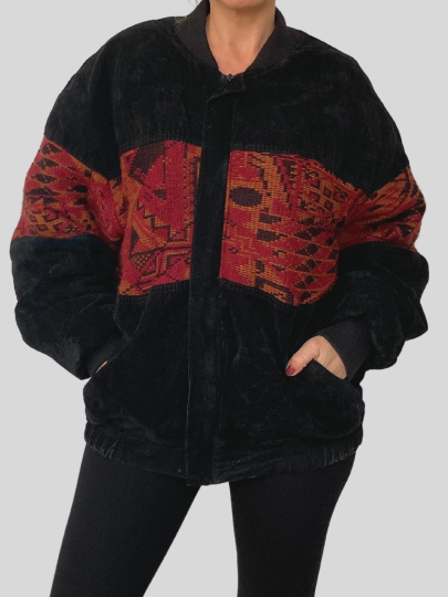 Oversized Bomber Ethnic jacket