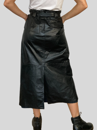 Leather Pencil Skirt With Pockets
